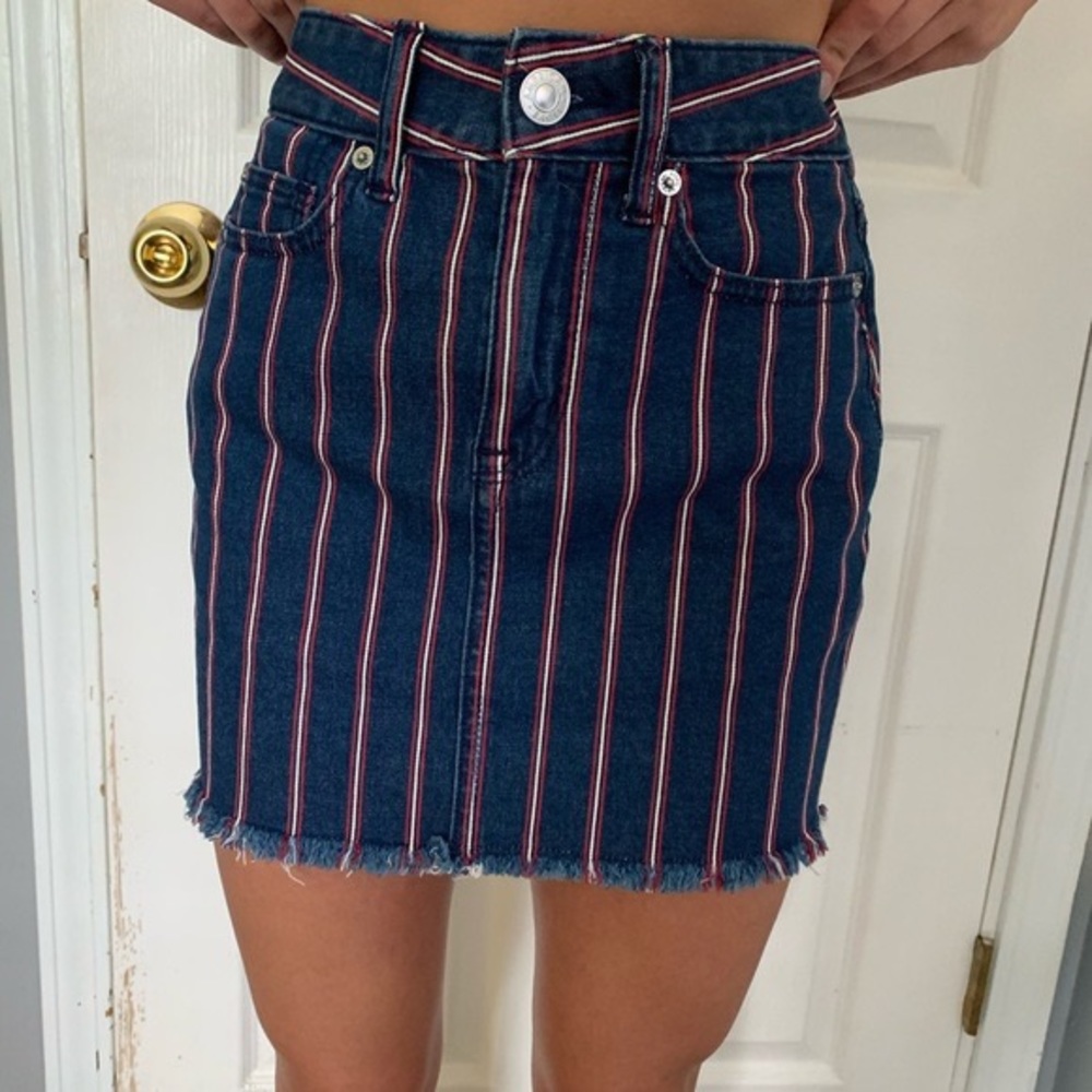 American Eagle High Rise Denim Skirt